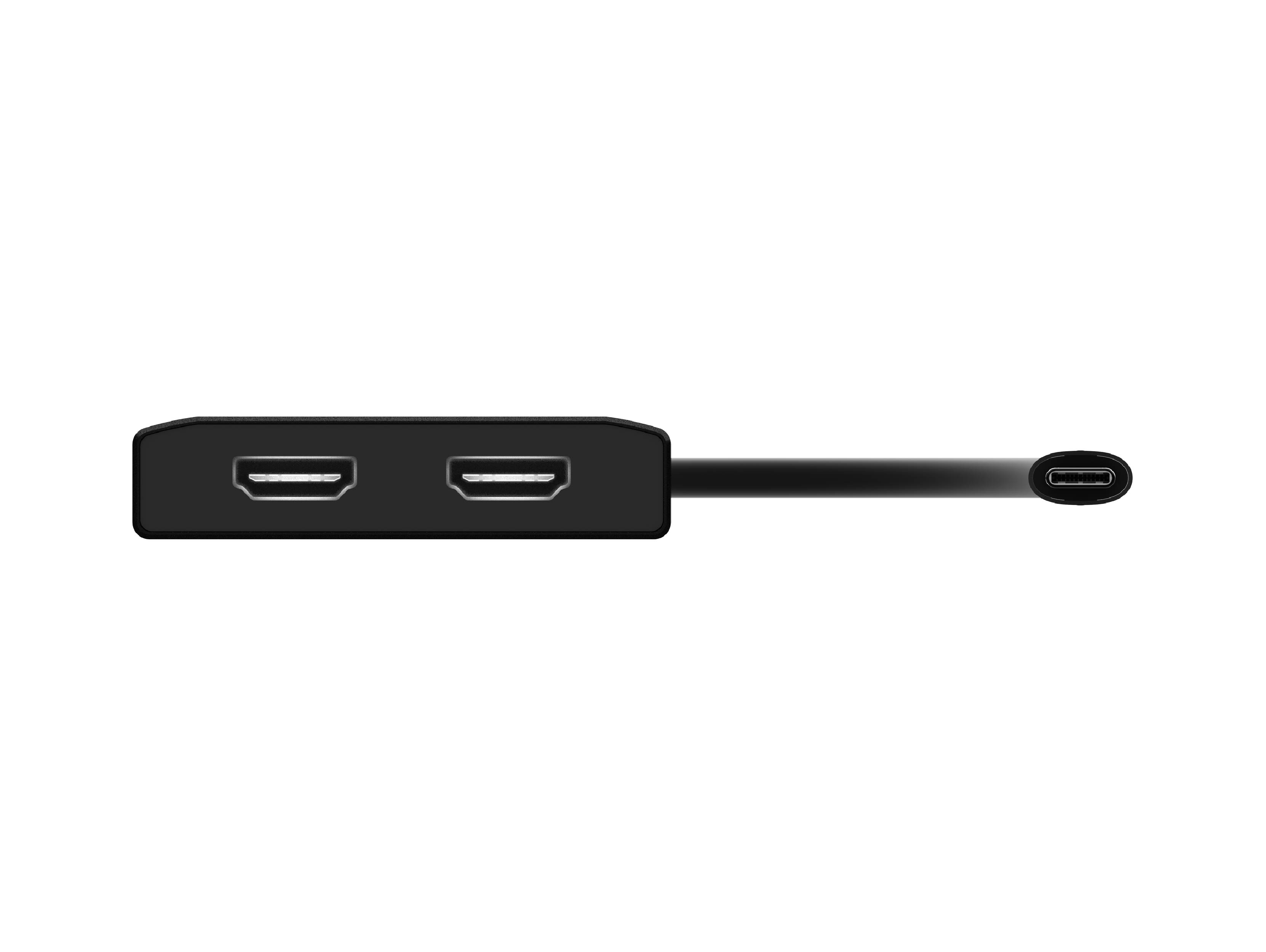 USB-C to HDMI 8k@30Hz x2 Adapter (SI-4912HDMI), Supports multi-flow transmission MST mode, silicone protective anti-collision fall damage.